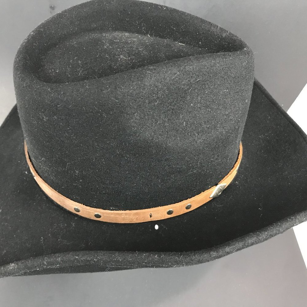 Outback Black Wool Felt Crushable Hat